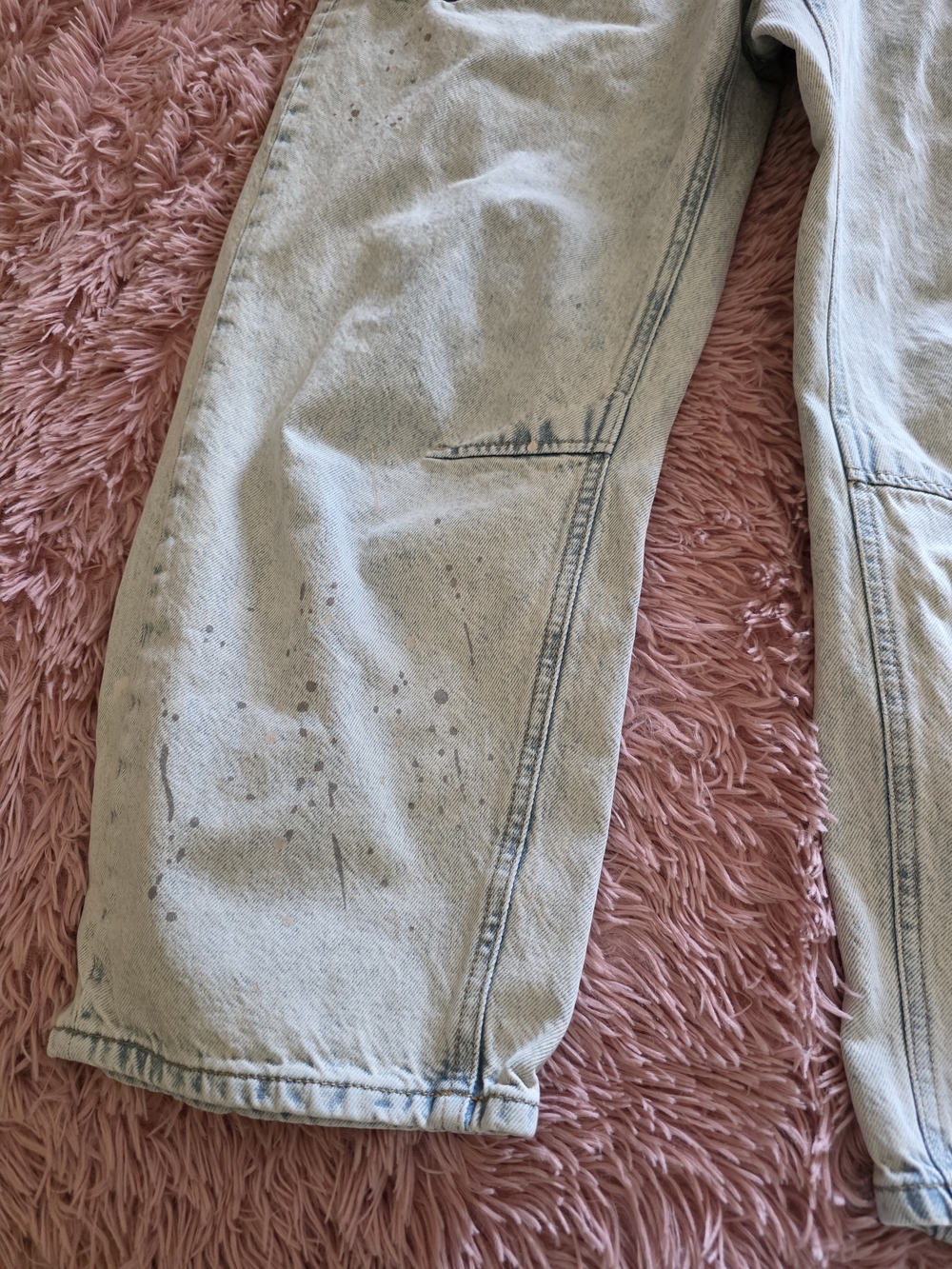 Free People Light Wash Cropped Jeans with Drawstring Moxie Jeans - Picture 4 of 6